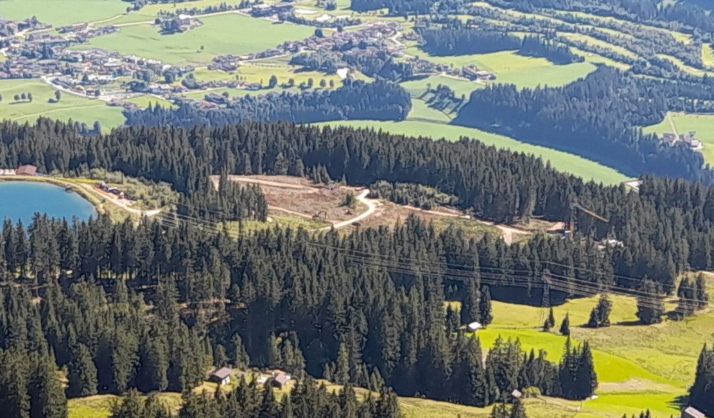 Blick vom Gipfel Richtung neuem Speicherseestandort