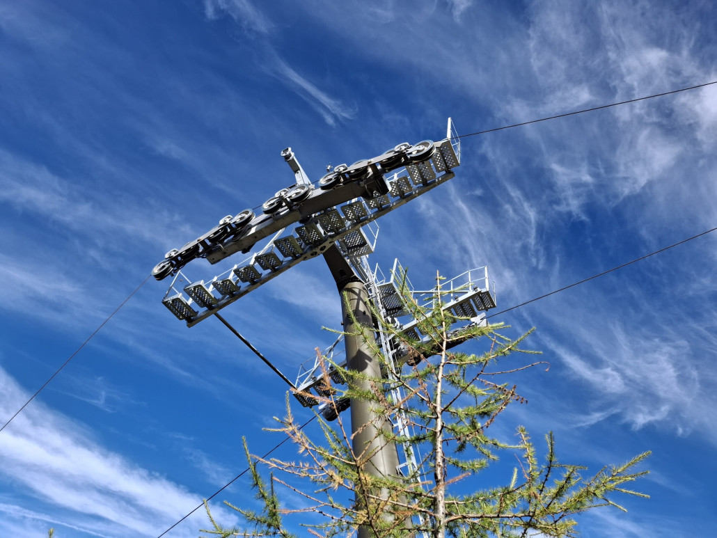 Das Vorzugsseil ist wieder Richtung Tal aufn Weg.