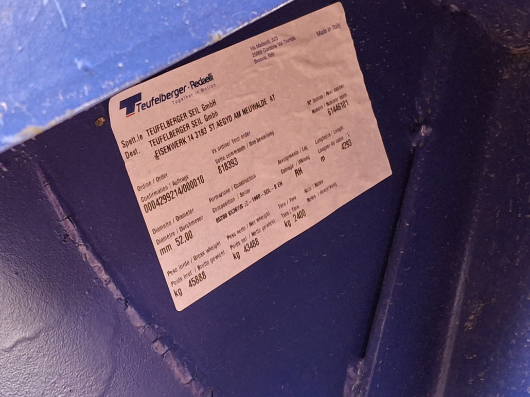 Daten vom Förderseil