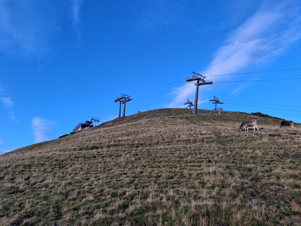 Das Förderseil ist drauf.