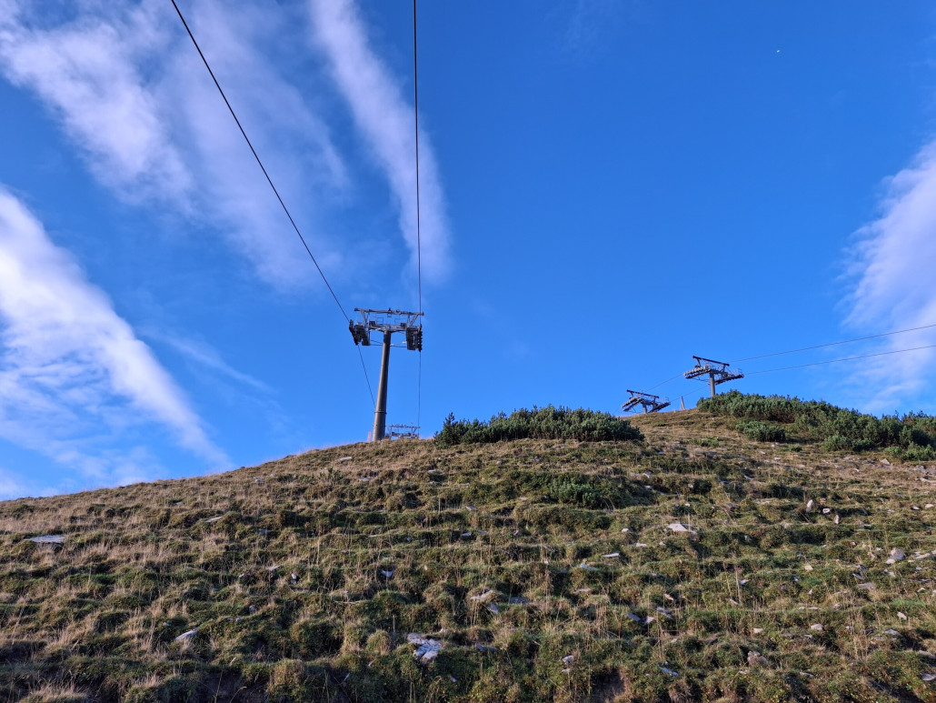 Blick richtung Bergstation.
