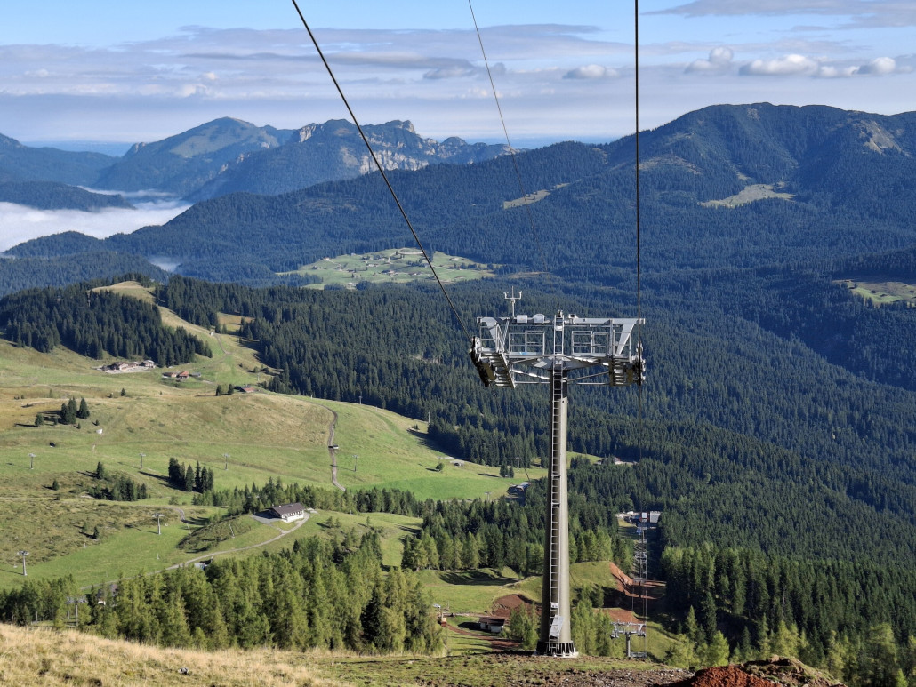 Das Vorzugsseil für das Lufthängeseil ist gezogen.