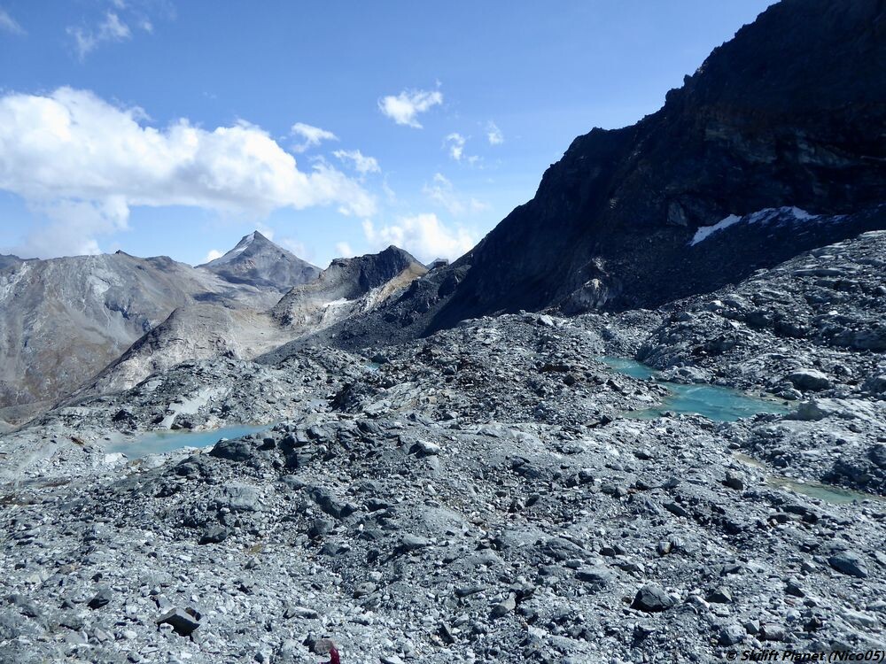 Blick von Egginerjoch auf Britanniahütte