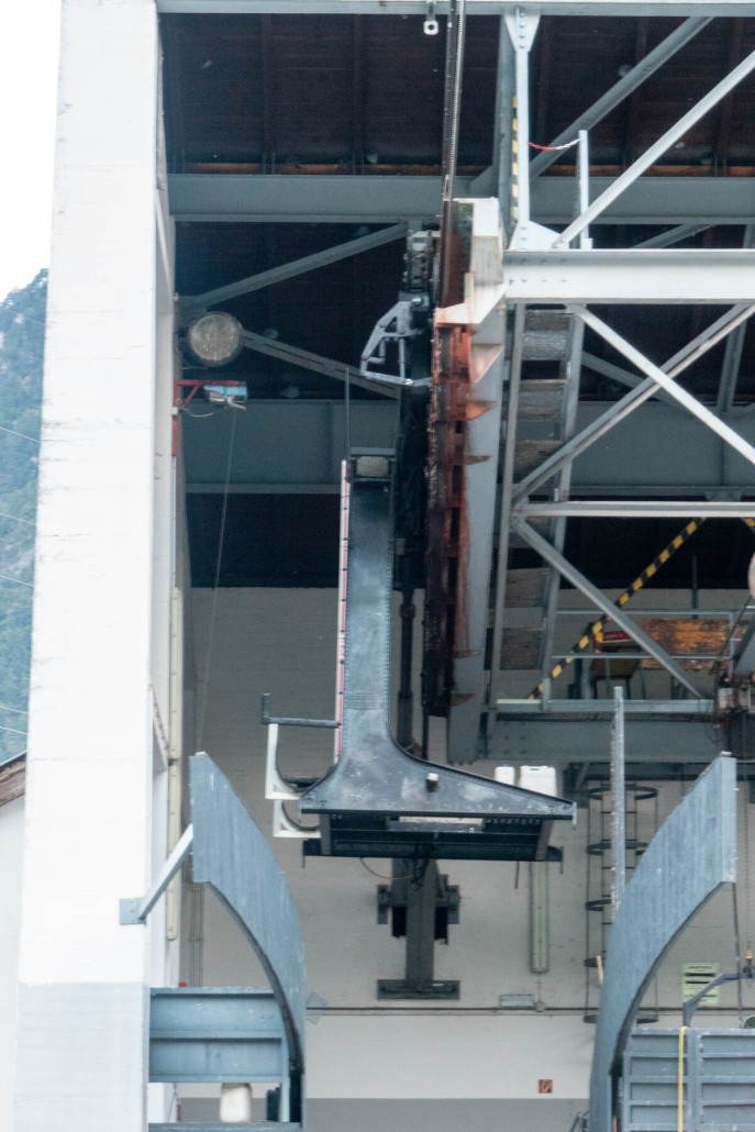 Gehängearm noch in der Talstation