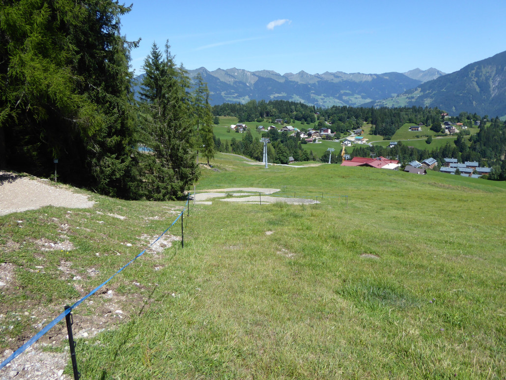 Etwas weiter unten das selbe Problem, etwas unkritischer, da die Piste an der Stelle recht breit ist.