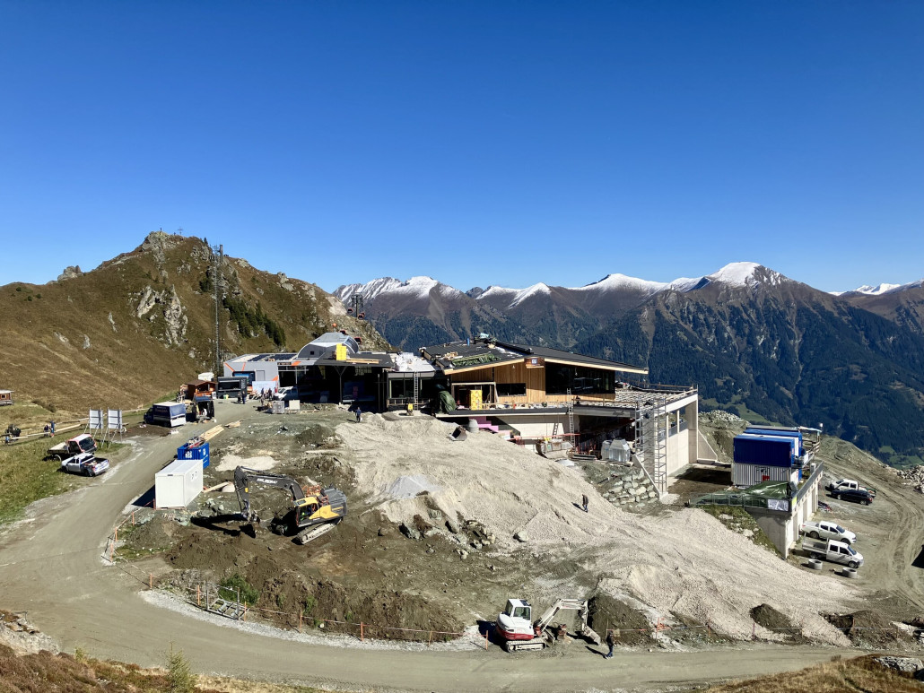 Baufortschritt bei der Bergstation Schlossalmbahn