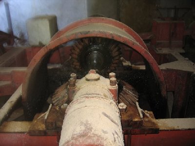 Einblick ins Winkelgetriebe