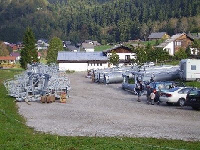 der neue lift liegt schon am parkplatz