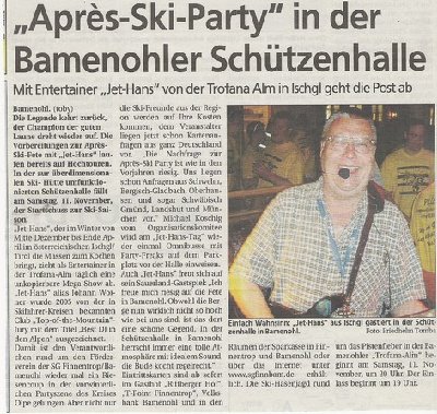 Zeitungsbericht vom 04.10.2006