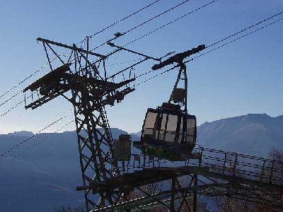 Stützenaustieg 2 im Oberen Bereich. Auch hier. Gondel per Knopf anfordern. Einsteigen und Ziel wählen.