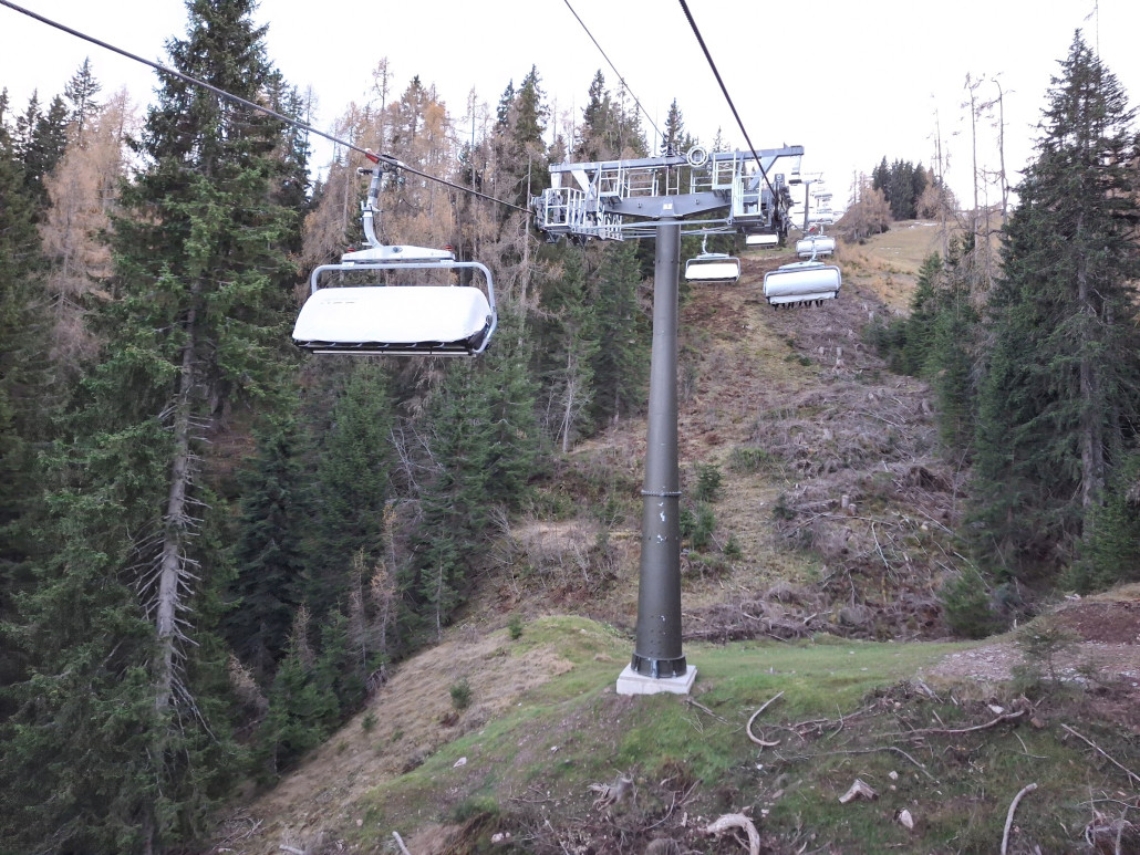 Die Erste von insgesammt 3 Wechsellaststützen.