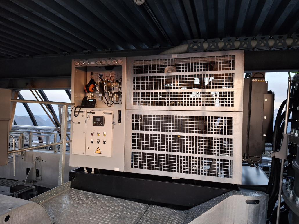 Der Dieselmotor für den Notantrieb. Übrigens von John Deere.