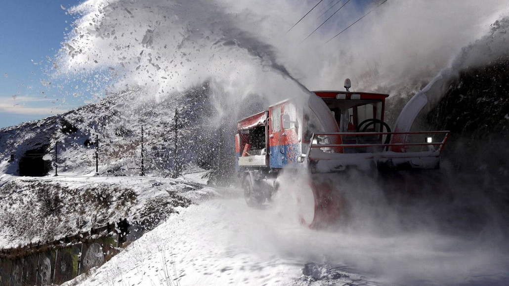 Gleich gibts eine Schneedusche