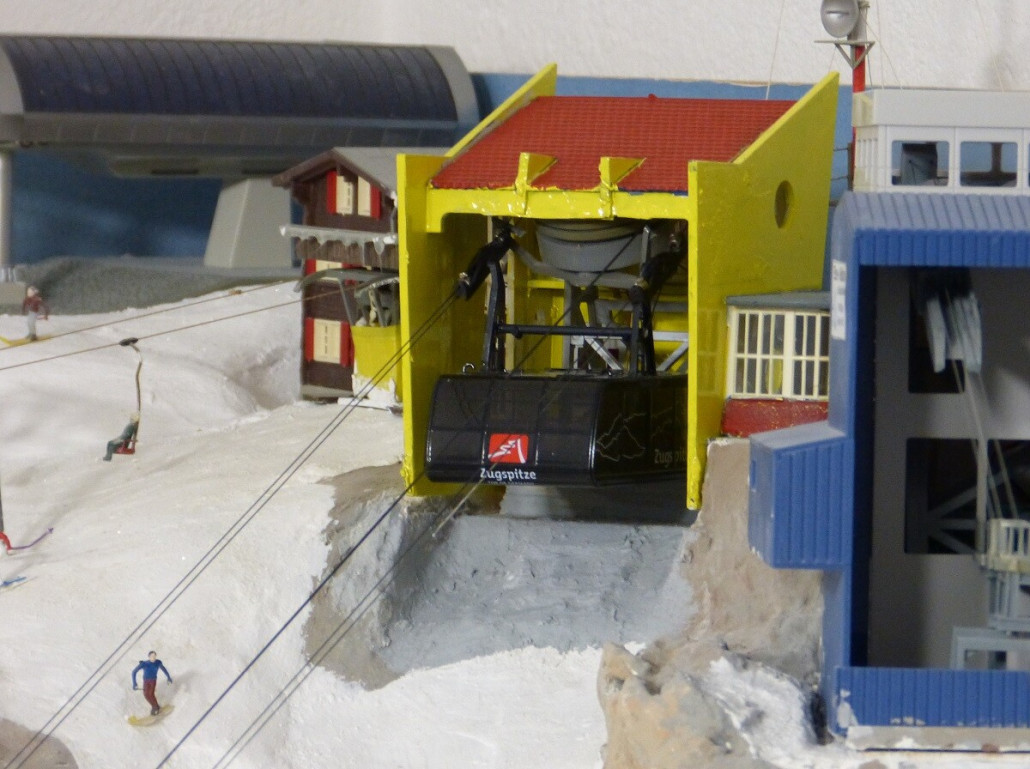 Kabine in der Bergstation auf der Zugspitze