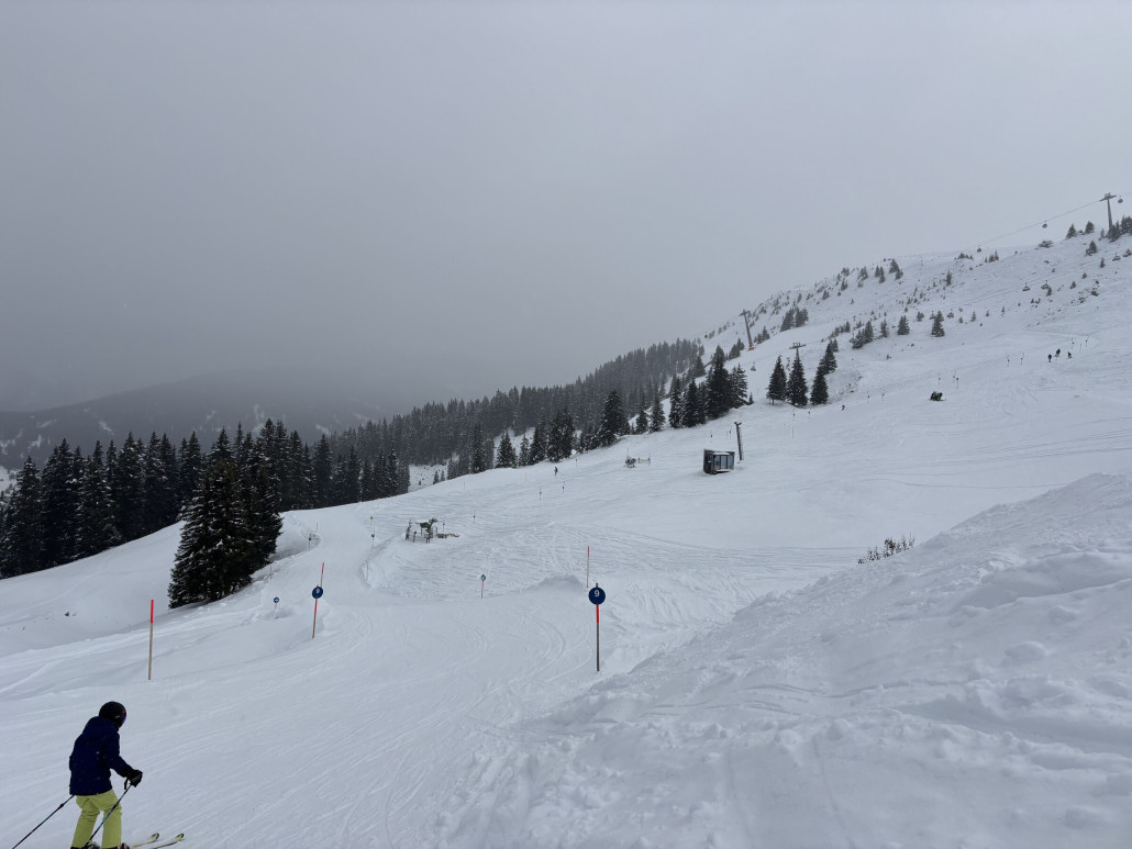 Erster Blick auf die Pisten…