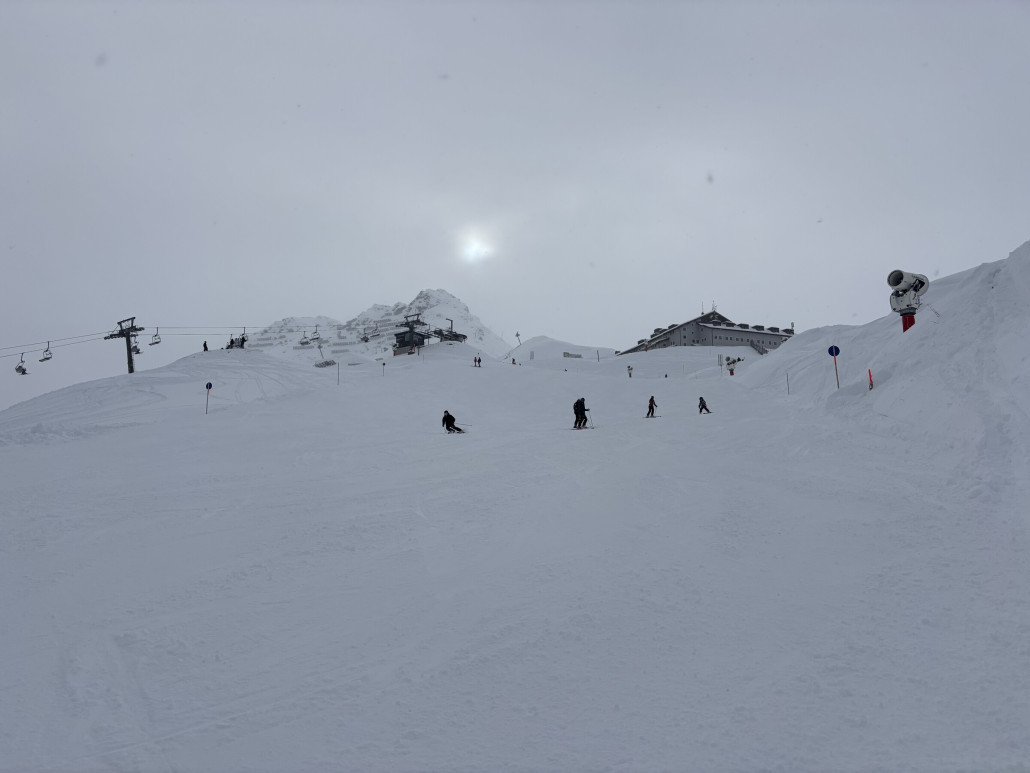 Ab Richtung Spatla - hier sind mehrere Pisten geöffnet und auch in gutem Zustand