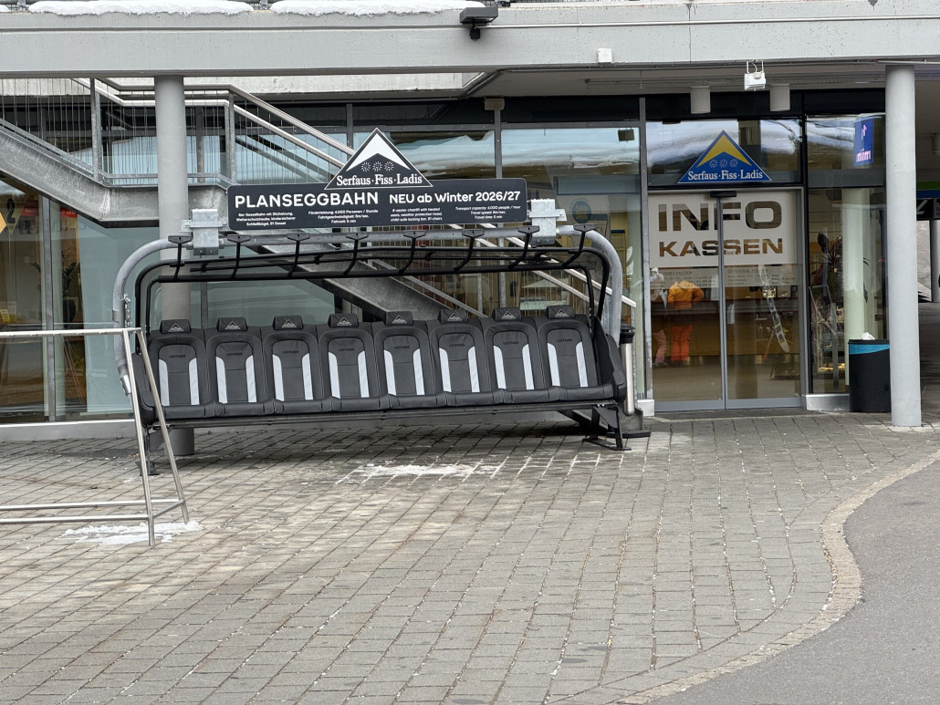 Der neue Sessel der Planseggbahn