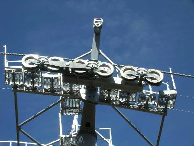 Rollen einer Stütze im Lift