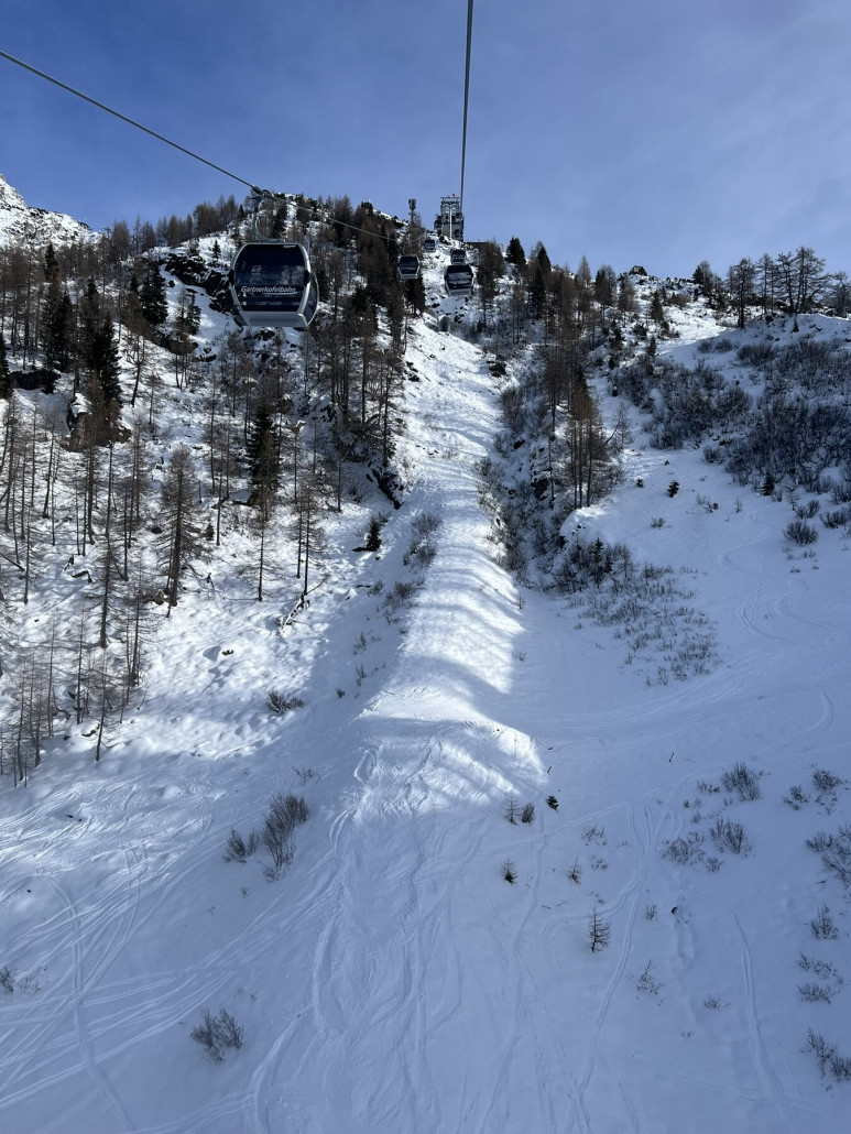 langes Spannfeld Ri. Bergstation