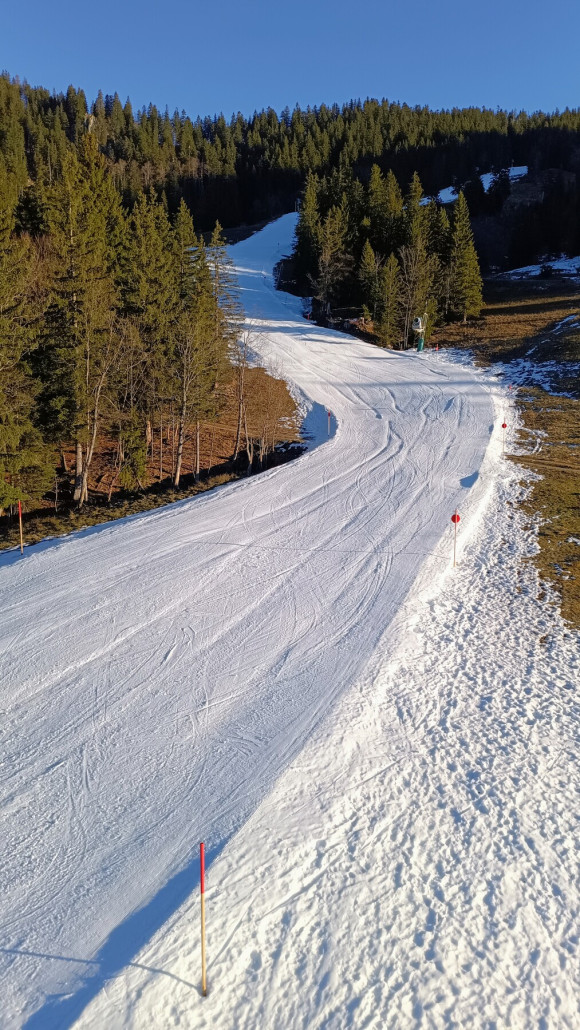 Schon am Morgen weich, wurde auch erst gegen Mitternacht gewalzt.