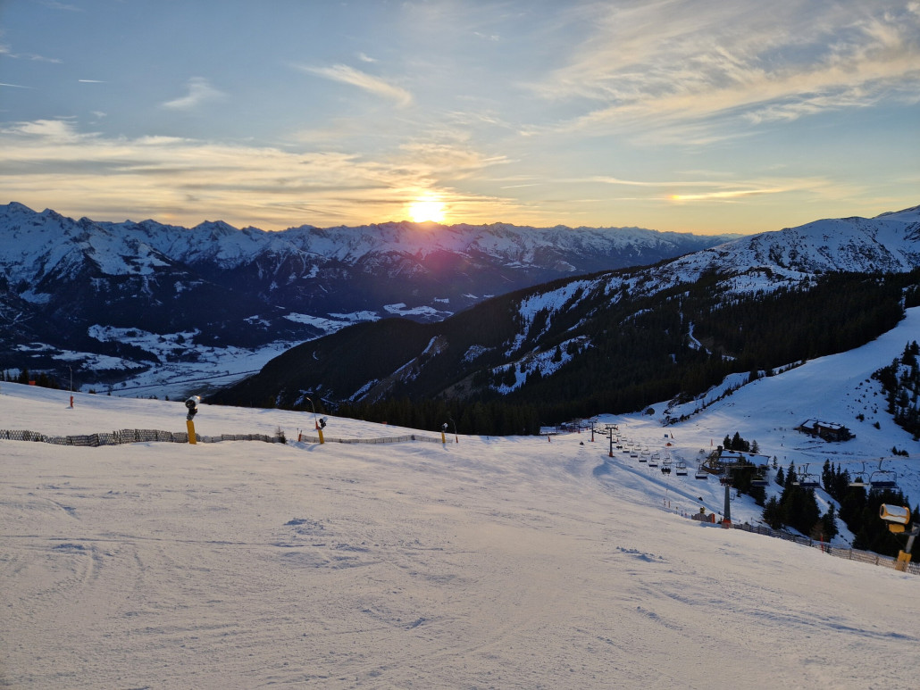 Sonnenuntergang an der Kapellenbahn