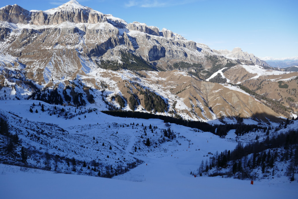 Sehr steile Fodoma Piste. Die Steilgeit kommt auf dem Bild leider mal wieder nicht raus.