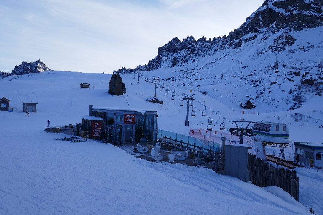 2SB Sass de la Vegla Richtung Marmolada. Ein Abstecher zur Marmolada ging sich heute nicht mehr aus
