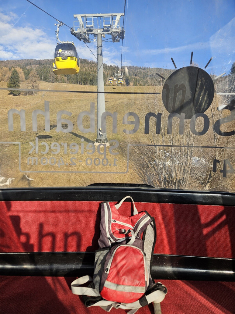 Auffahrt mit der Sonnenbahn