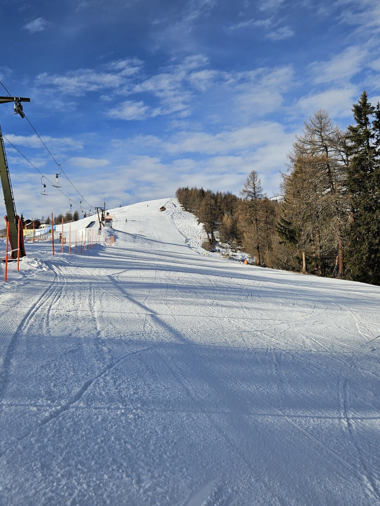 Die 6a, bzw. 7b, sehr coole Piste, aber kurz