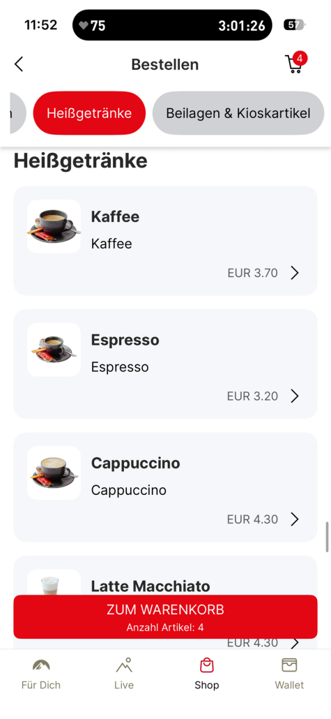 Espresso 3,20? Sorry - Nope