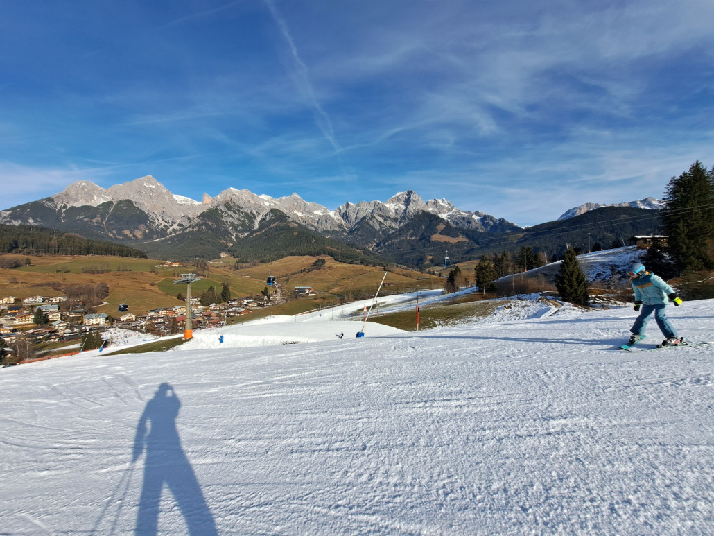 Piste 5 (Steilhangabfahrt Natrun) um 12:00
