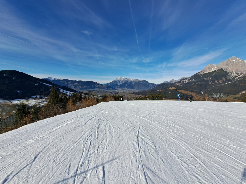 Piste 5 (Steilhangabfahrt Natrun) um 11:55