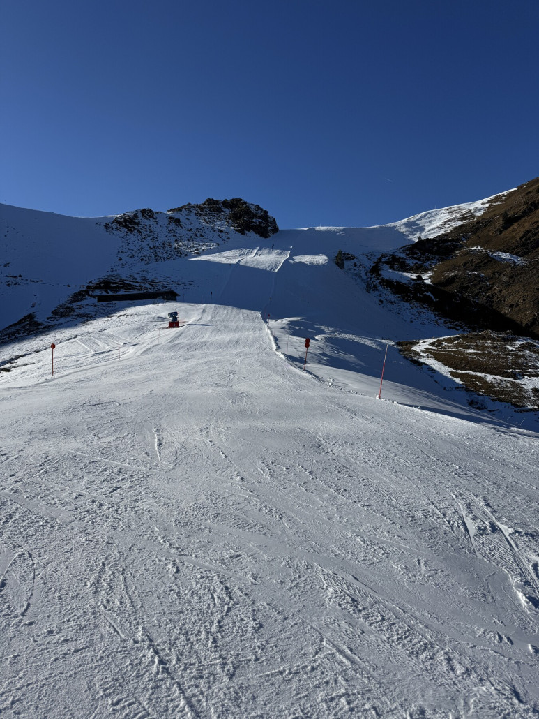Die Raintal Piste, oben gut
