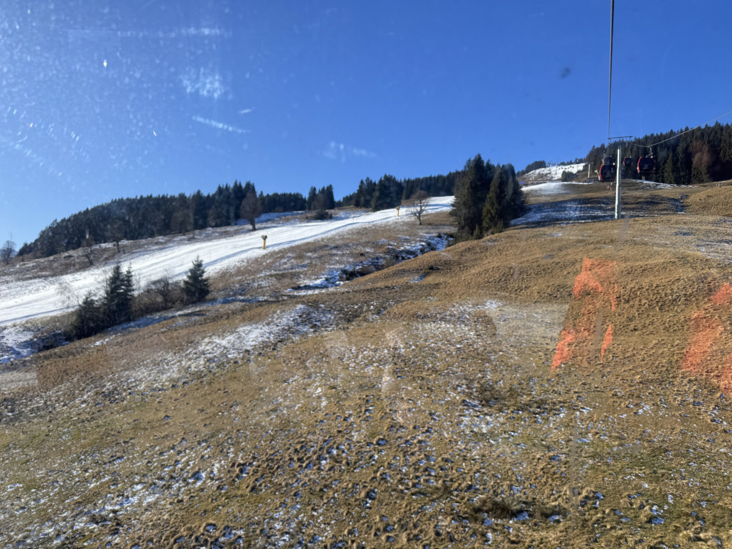 So sieht das dann von Gondel aus