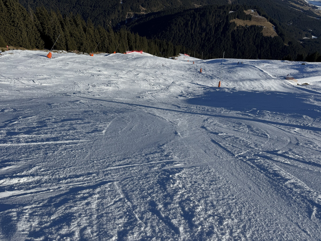 70 Resterhöhe war gegen 14 Uhr total glatt