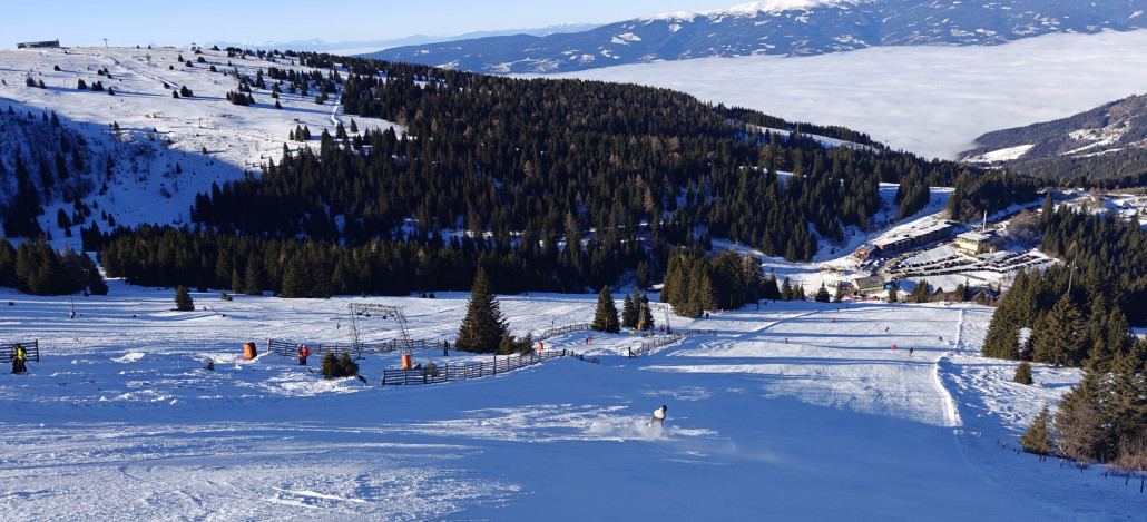 Wechsel zum Hipfflift - die Pisten sind leider kurz aber schön knackig.