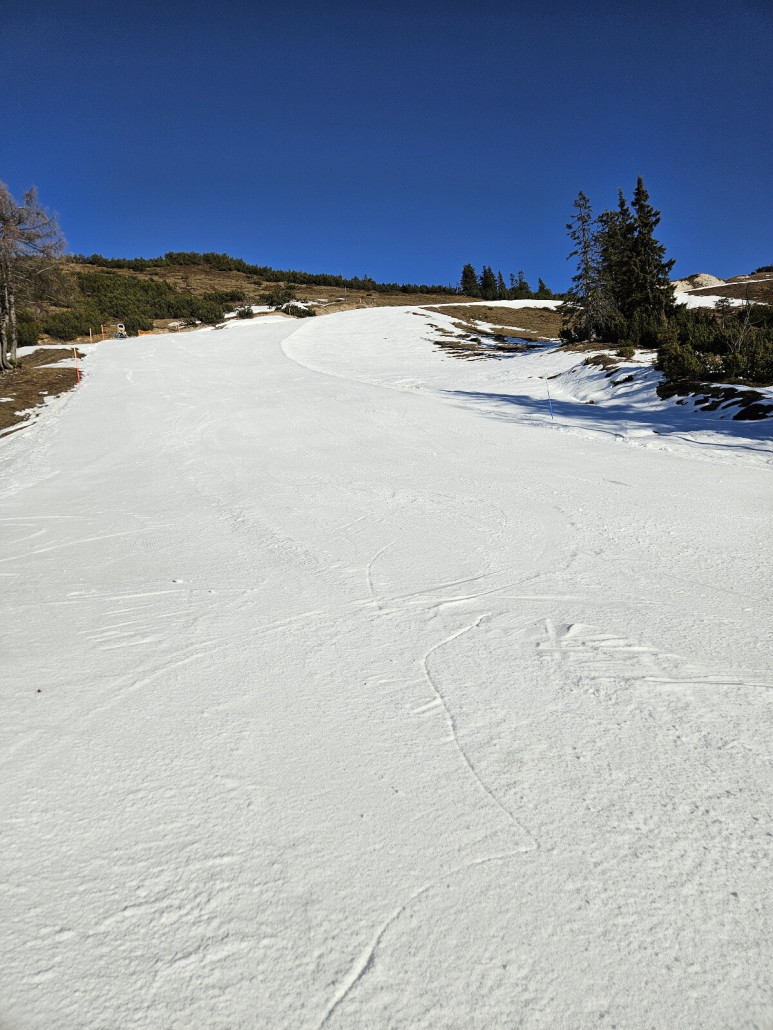 Unteres Stück der blauen 17 am Schneiderkogel