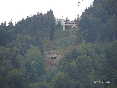 Fundamente für Bergstation Känzeli und für den Masten