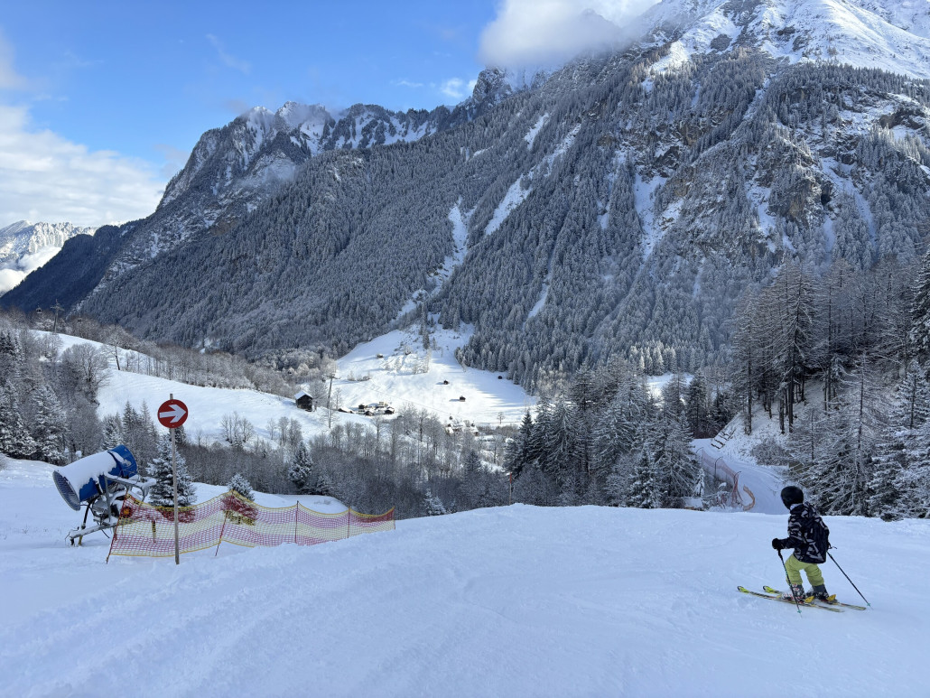 Und ins Innertal. Nach dem Ziehweg unten rechts folgte das wie immer kritische Tragödienstück…