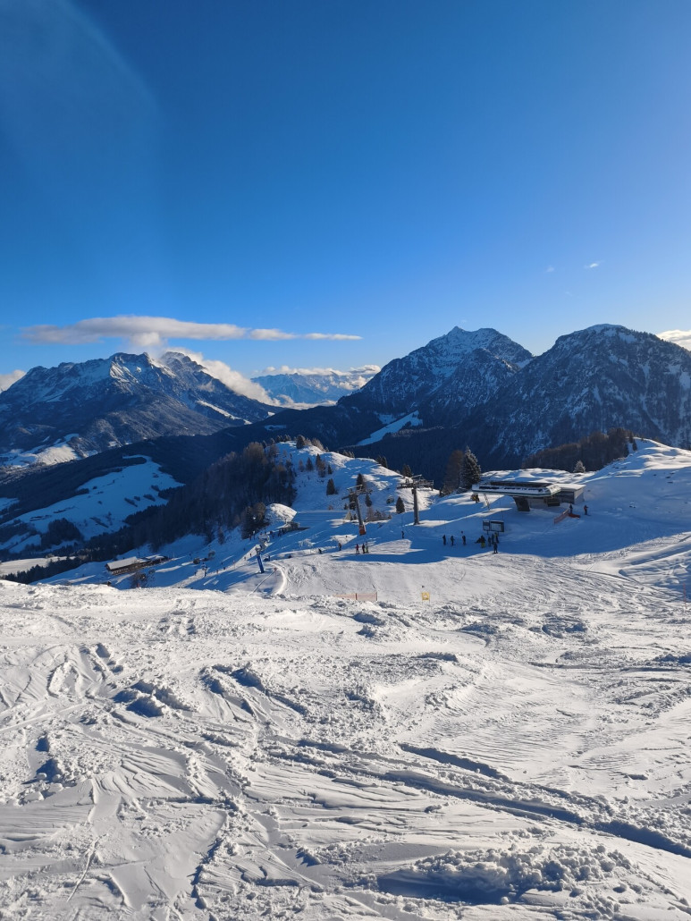 Total zerfahrene Abfahrt zur Reckmoos Nord.