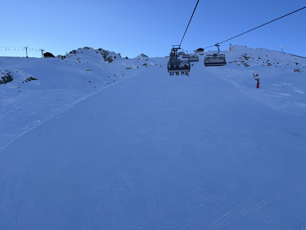 Da war es dann schattiger auf der Madrisella Seite - und dadurch auch leerer