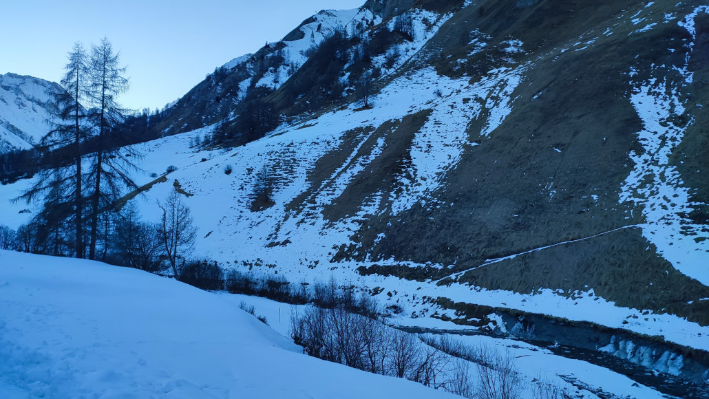 Schneelage in Samnaun