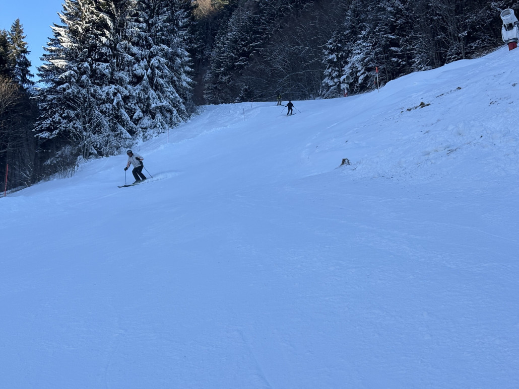 Dieser Hang ist übrigens der Grund warum die Talabfahrt schwarz ist. Man versucht wohl eine Umfahrung zu bauen.