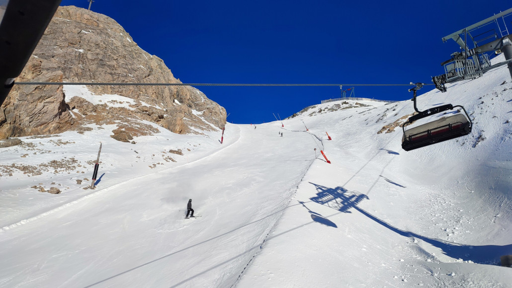 Da war ich dankbar für meine ausgeliehenen Ski