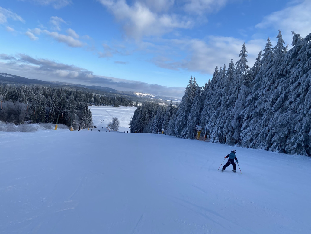 Irgendwie sagt mir dieses Pistenstück mit am meisten zu ... meist wenig los und viel Platz im Vergleich zu den anderen Pisten