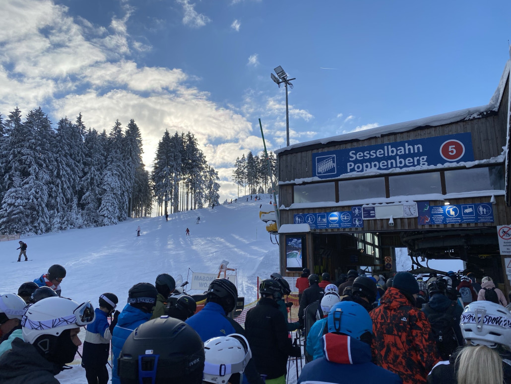 Am Poppenberg waren es nur ein paar Minuten Wartezeit