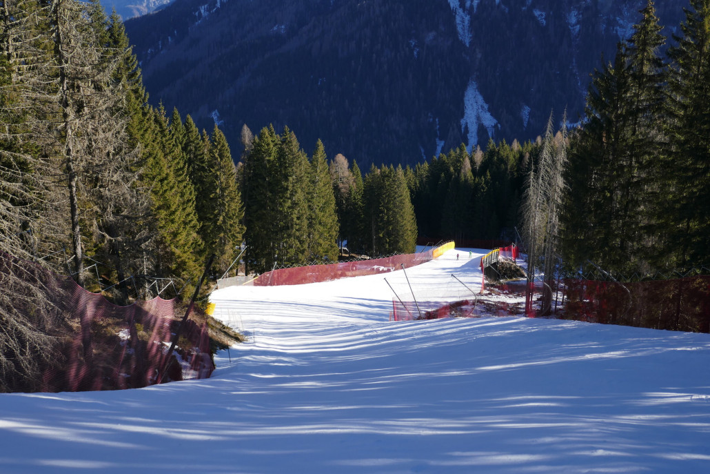 Talabfahrt nach Falcade. Hier war nichts los.