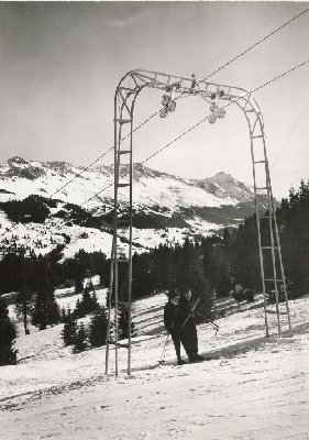 Skilift Brambrüesch ende den 50er Jahren.