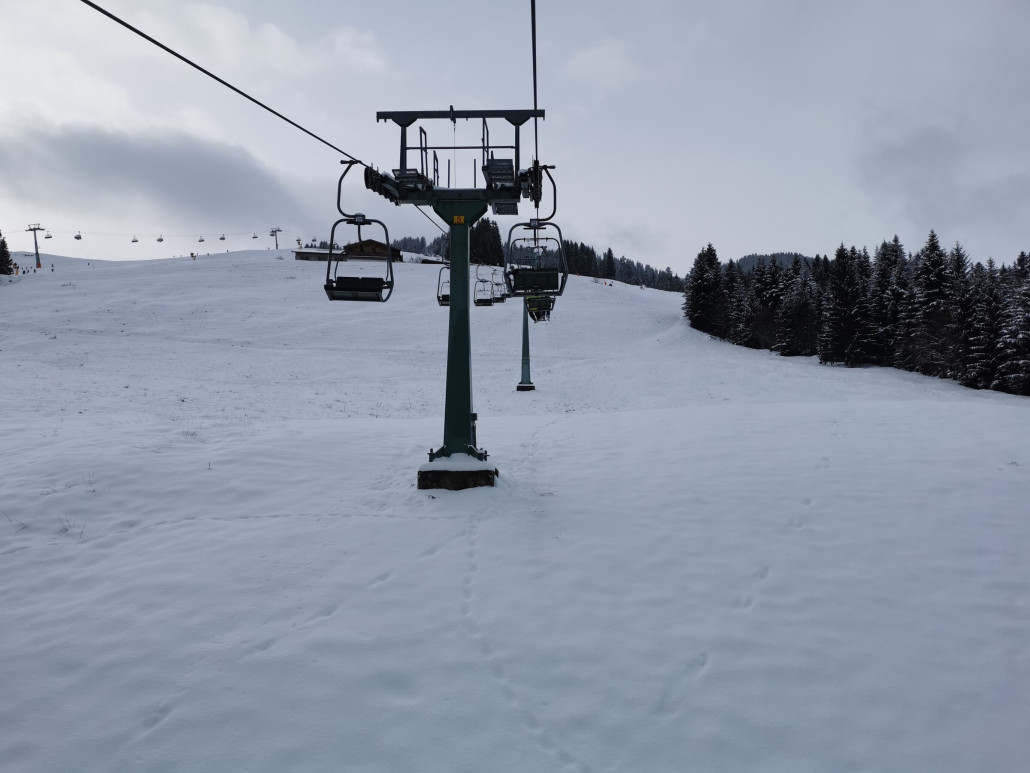 2. Bereits im Jodlalm 2er. In der Früh noch ziemlich gute Sicht.
