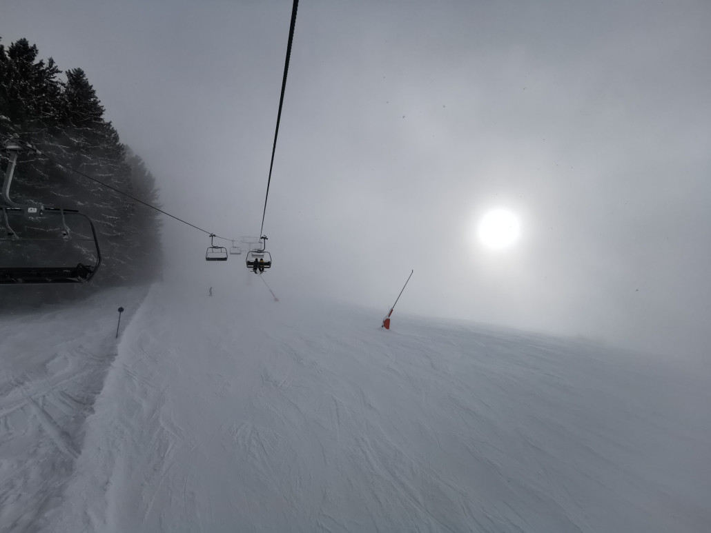 7. Penzing 4er. Hier gute Sicht und leer. Sehr gut zu fahren. Fluffiger Neuschnee.